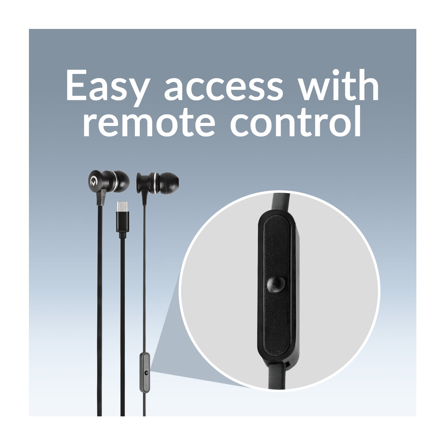 Mobilize In-ear Stereo Headset with Remote USB-C Black