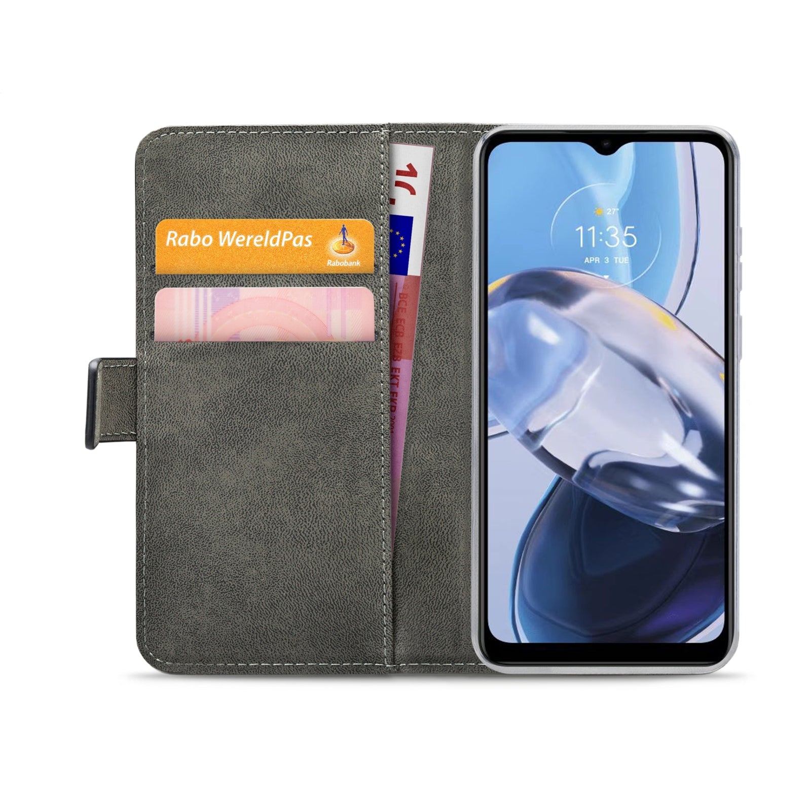 Mobilize Classic Gelly Wallet Book Case Motorola Moto E22 4G/E22i 4G Black