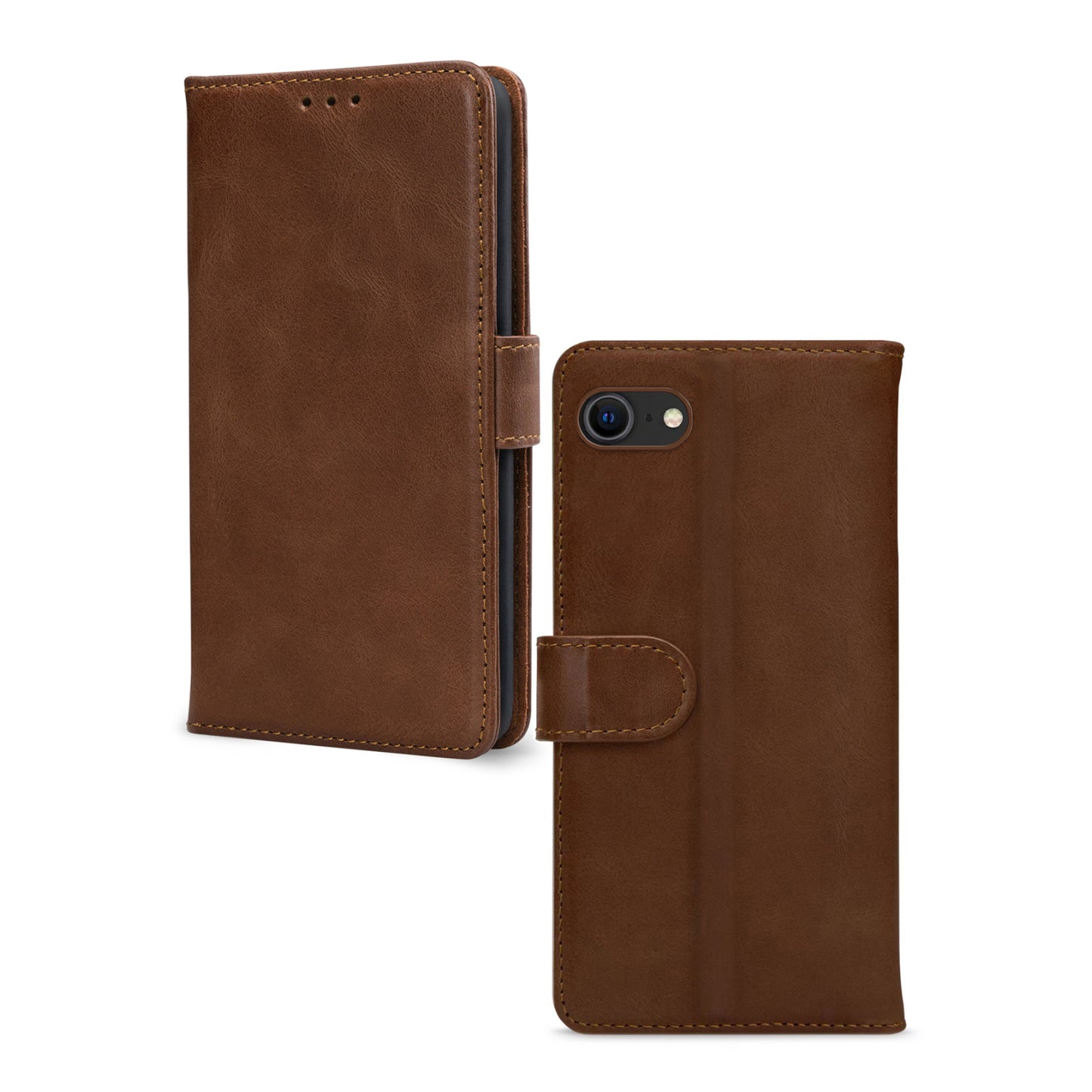 Mobilize Leather Wallet Apple iPhone 6/6S/7/8/SE (2020/2022) Brown