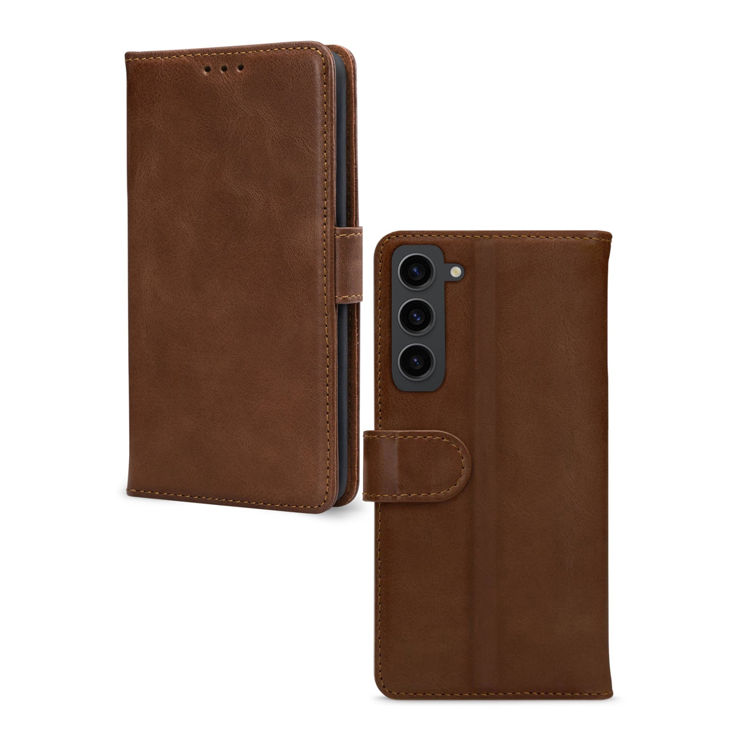 Mobilize Leather Wallet Samsung Galaxy S23 5G Brown