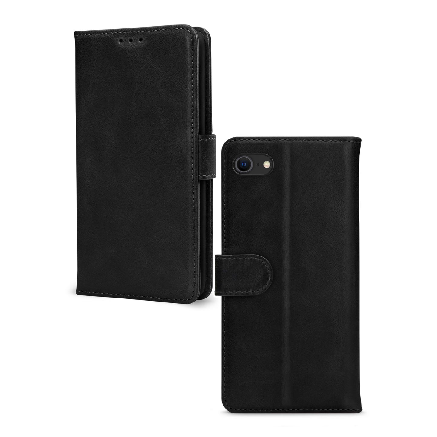 Mobilize Leather Wallet Apple iPhone 6/6S/7/8/SE (2020/2022) Black