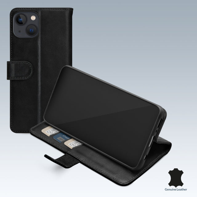 Mobilize Lederhülle Apple iPhone 13/14/15 Schwarz
