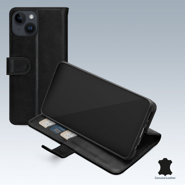 Mobilize Leder Wallet Apple iPhone 14 Schwarz