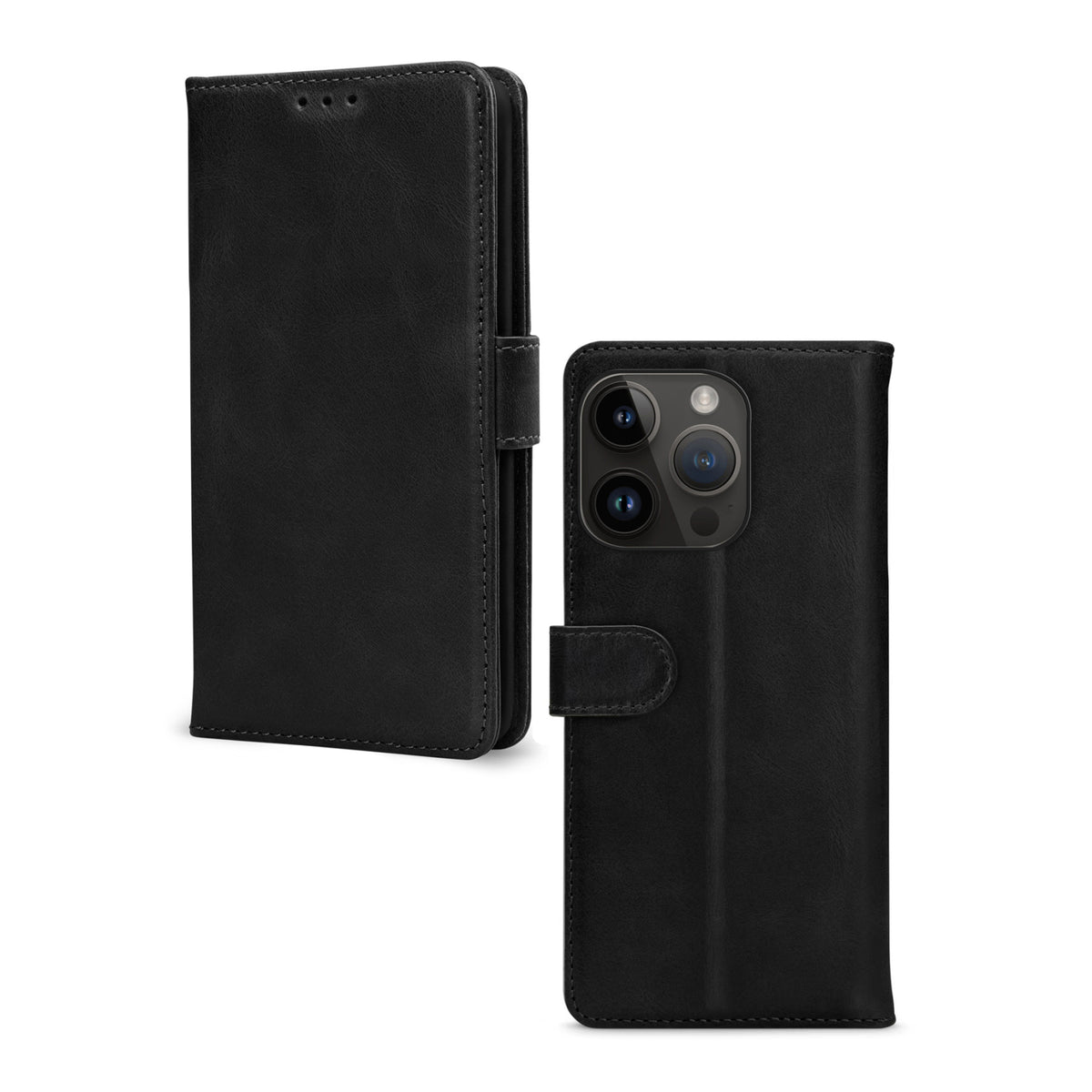 Mobilize Leather Wallet Apple iPhone 14 Pro Black