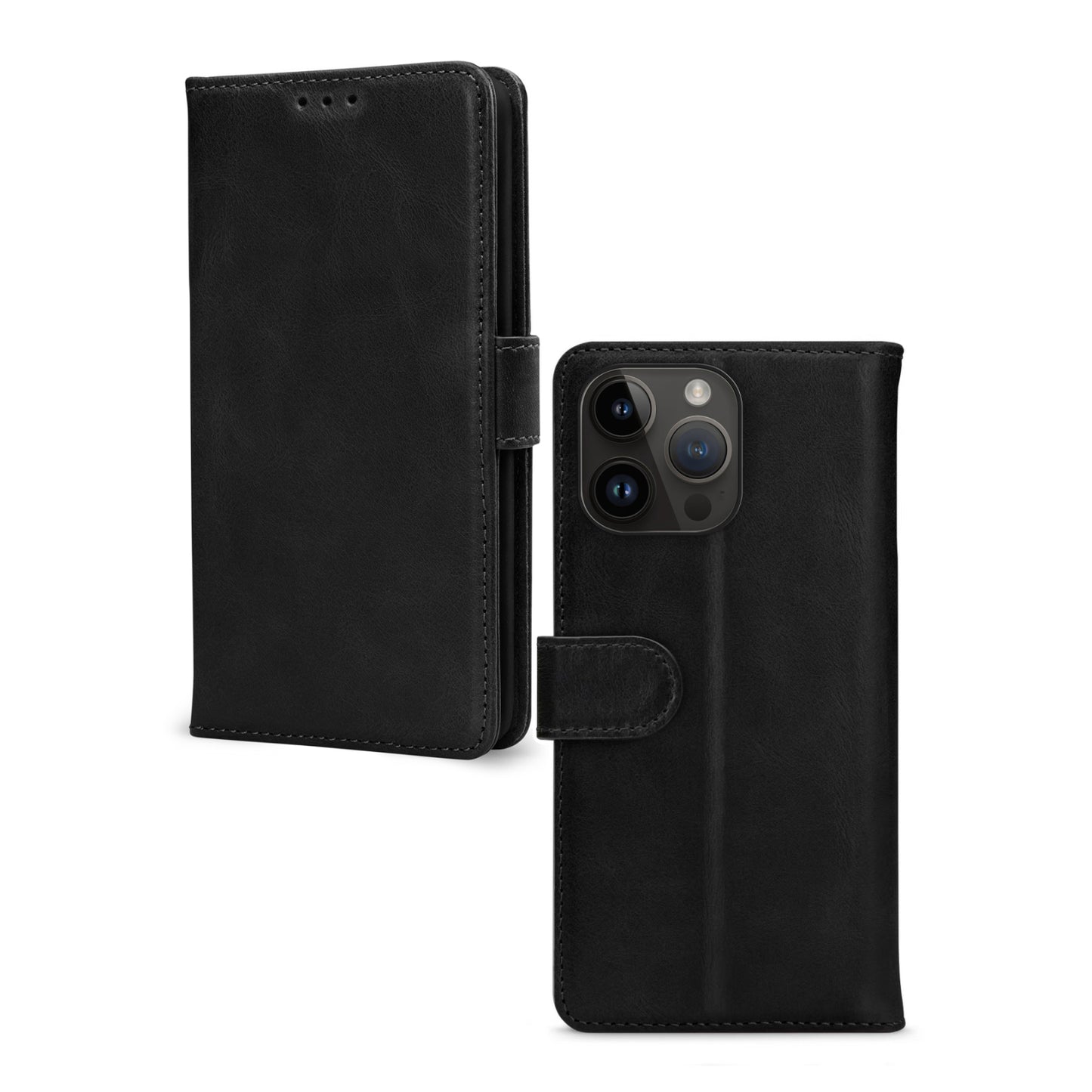 Mobilize Leather Wallet Apple iPhone 14 Pro Max Black