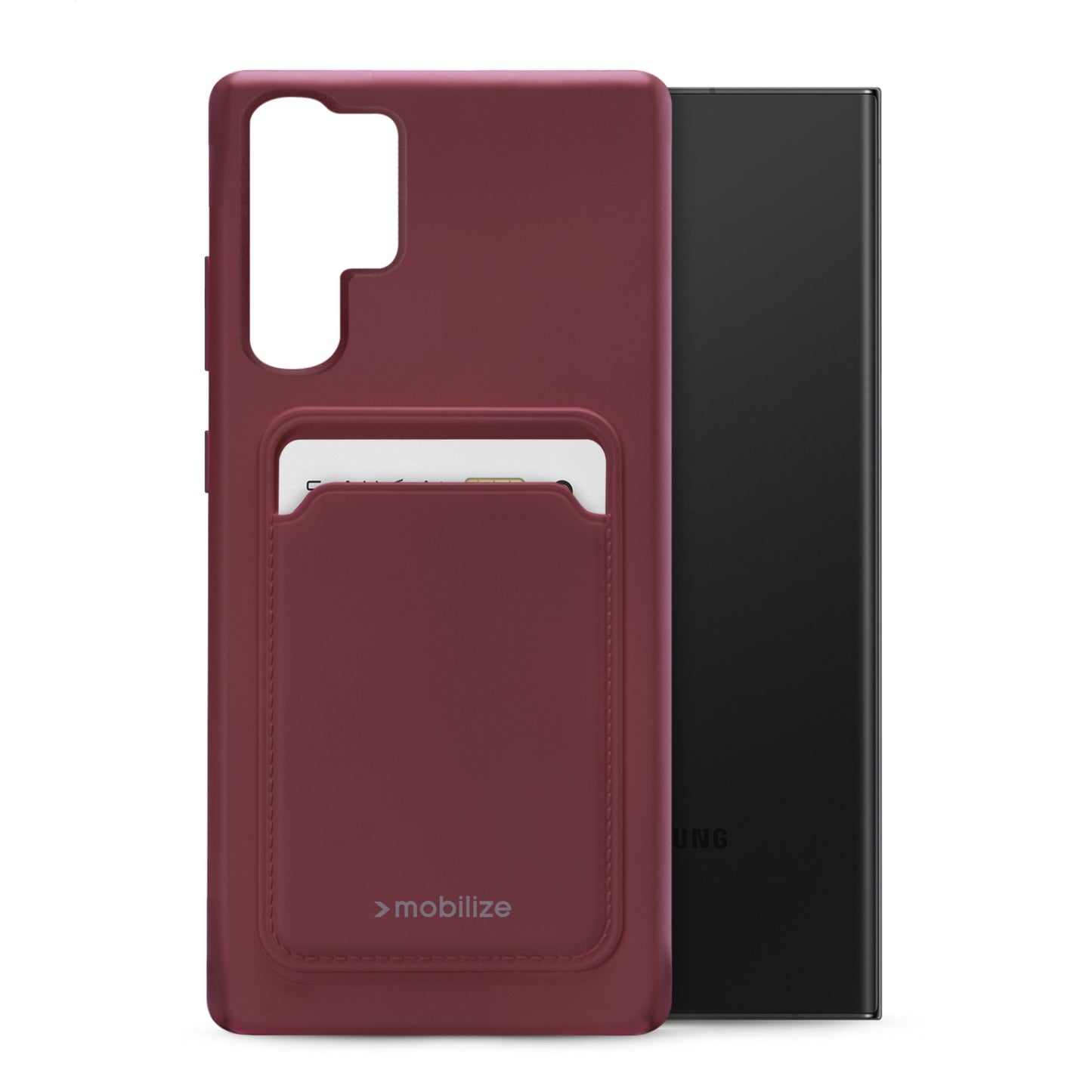 Mobilize Rubber Gelly Card Case Samsung Galaxy S23 Ultra 5G Matt Bordeaux