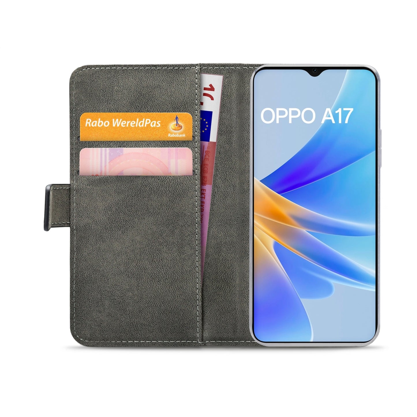 Mobilize Classic Gelly Wallet Book Case OPPO A17 Black