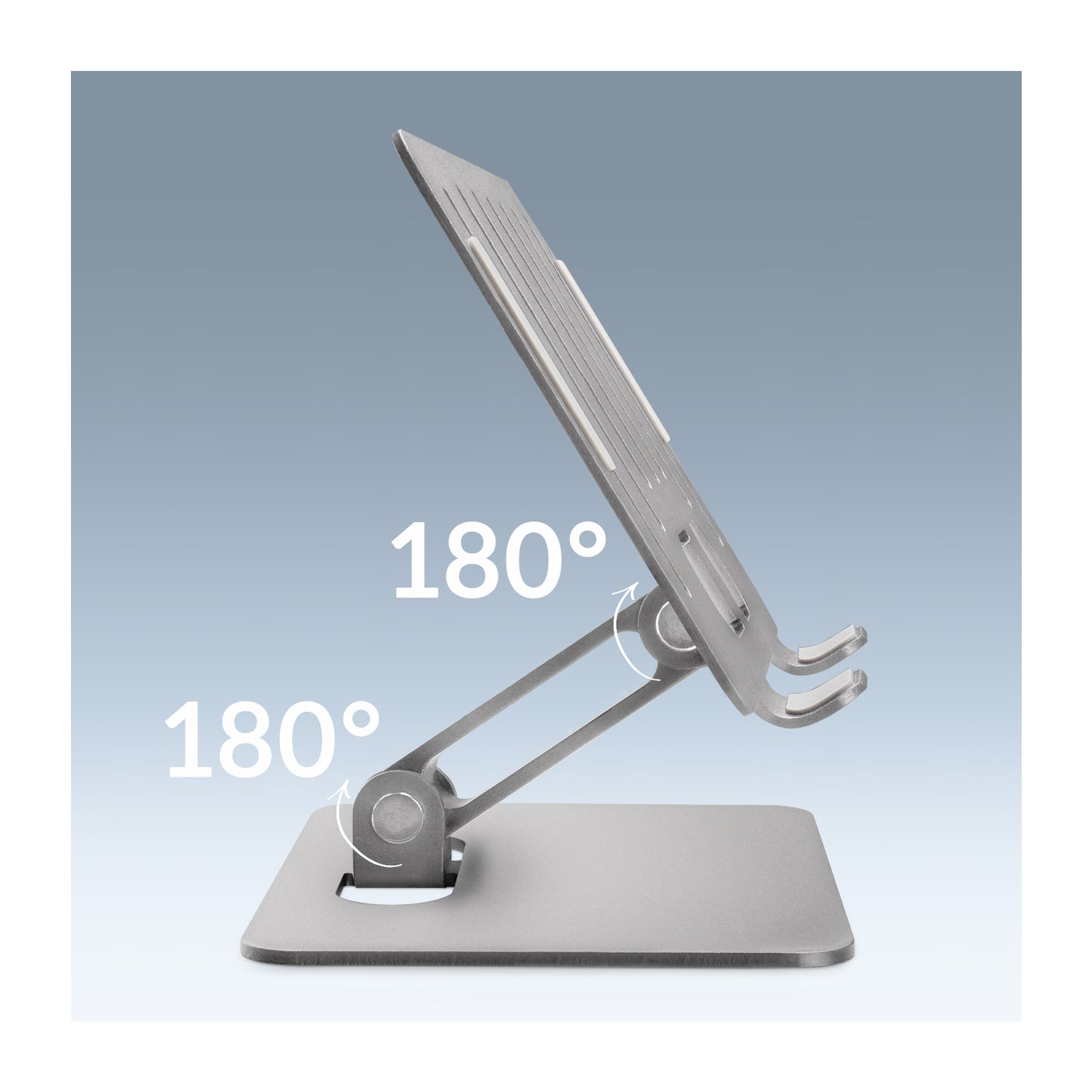 Mobilize Foldable Aluminium Tablet Stand Silver