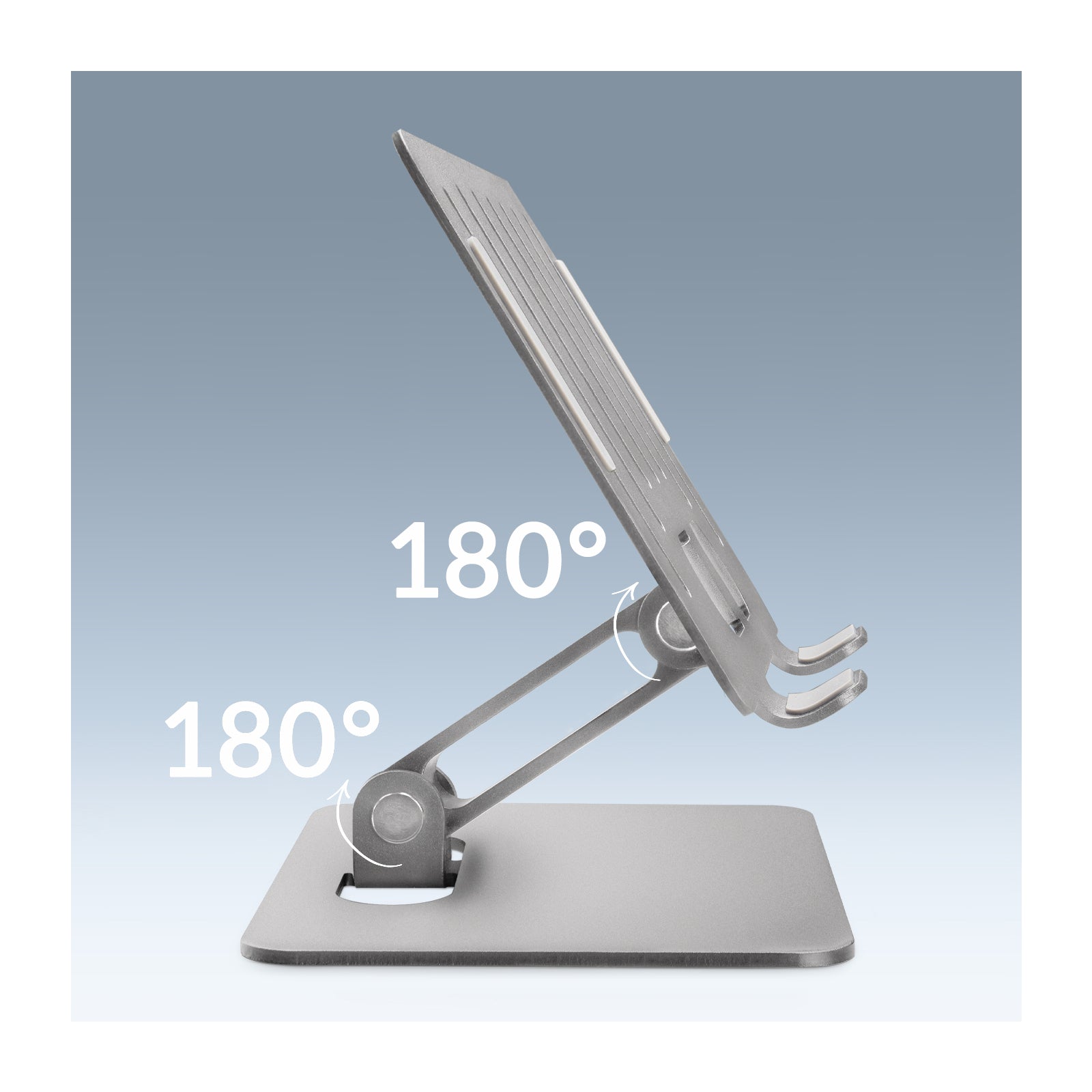 Mobilize Foldable Aluminium Tablet Stand Silver