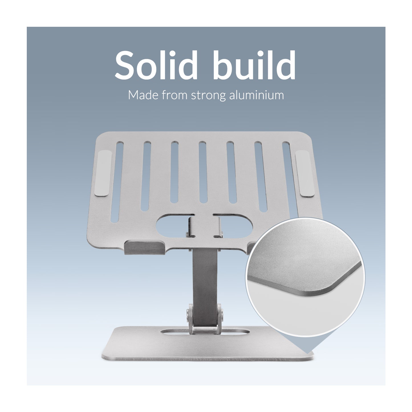 Mobilize Foldable Aluminium Tablet Stand Silver