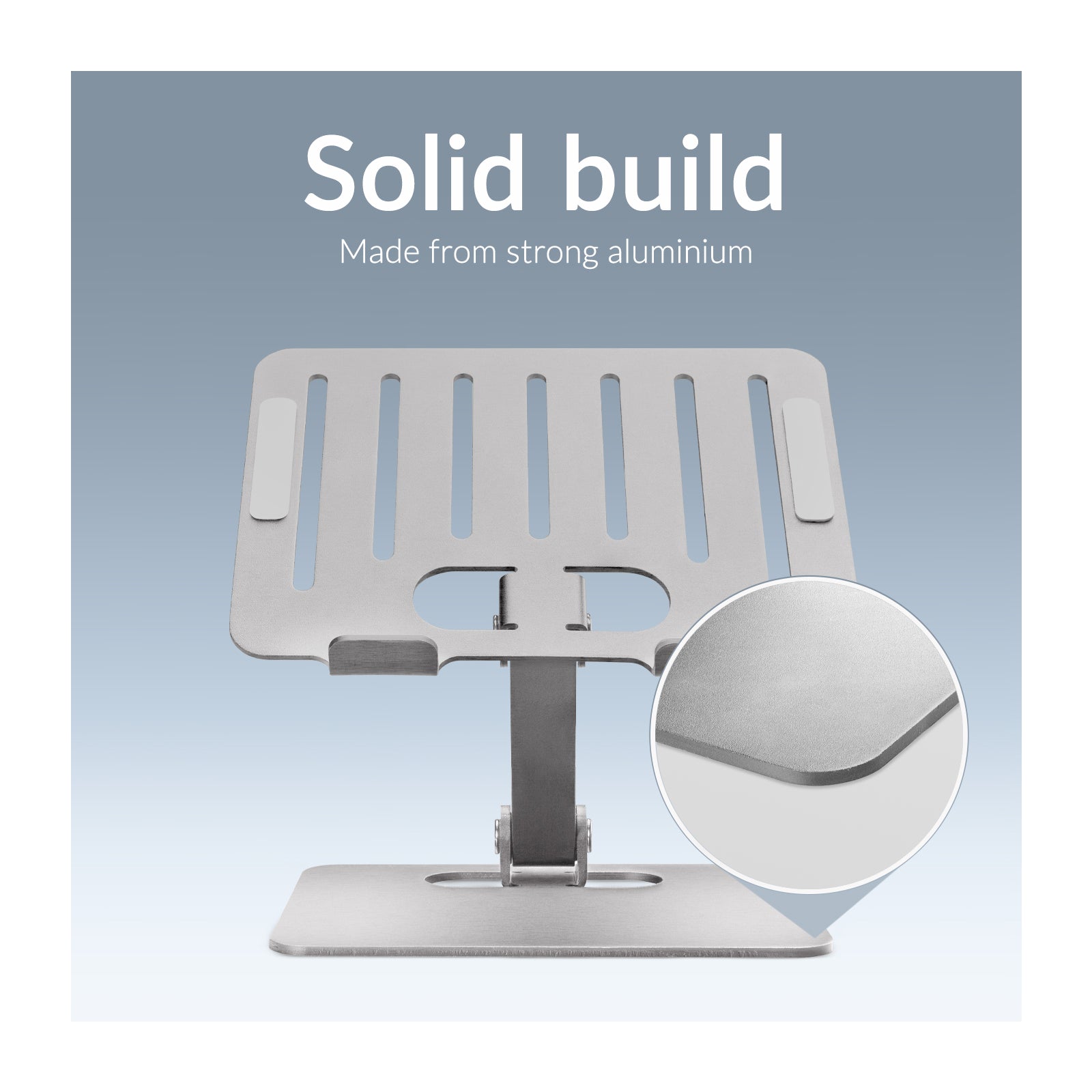 Mobilize Foldable Aluminium Tablet Stand Silver