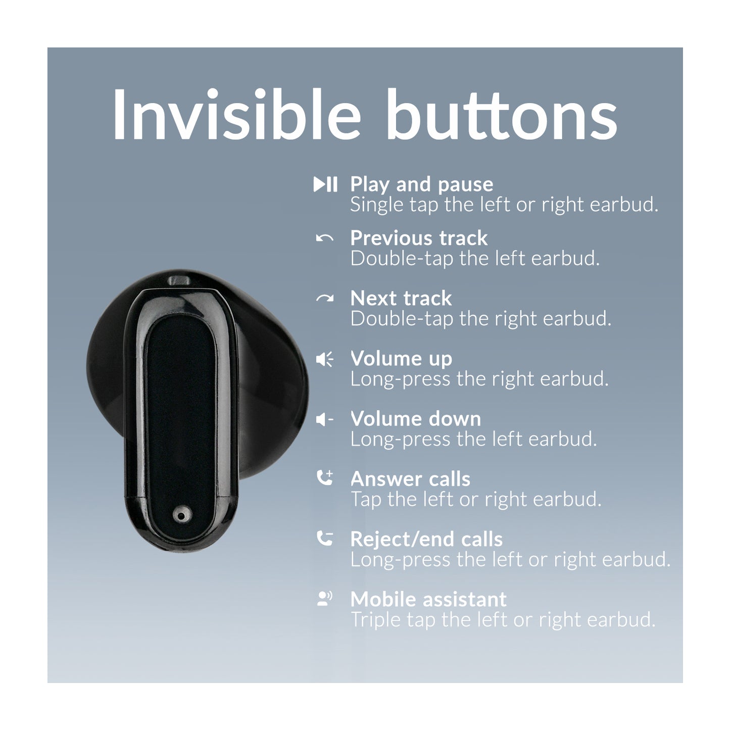 Mobilize Bluetooth TWS Earbuds Mini Black