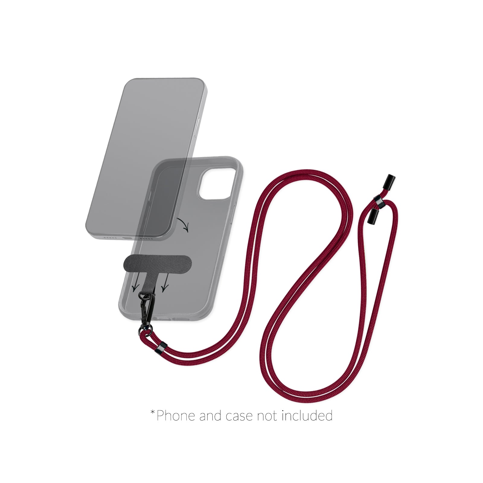 Mobilize Nylon Lanyard Bordeaux