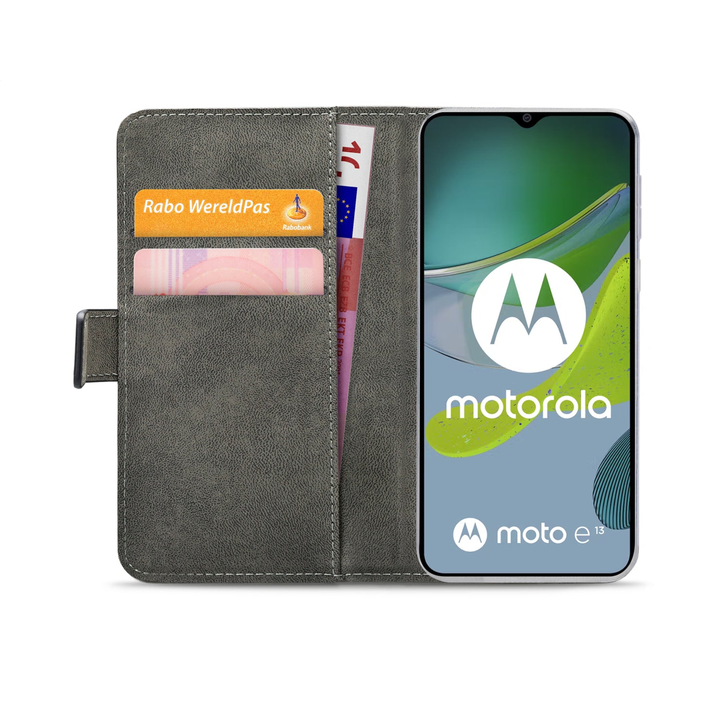 Mobilize Classic Gelly Wallet Book Case Motorola Moto E13 4G Black