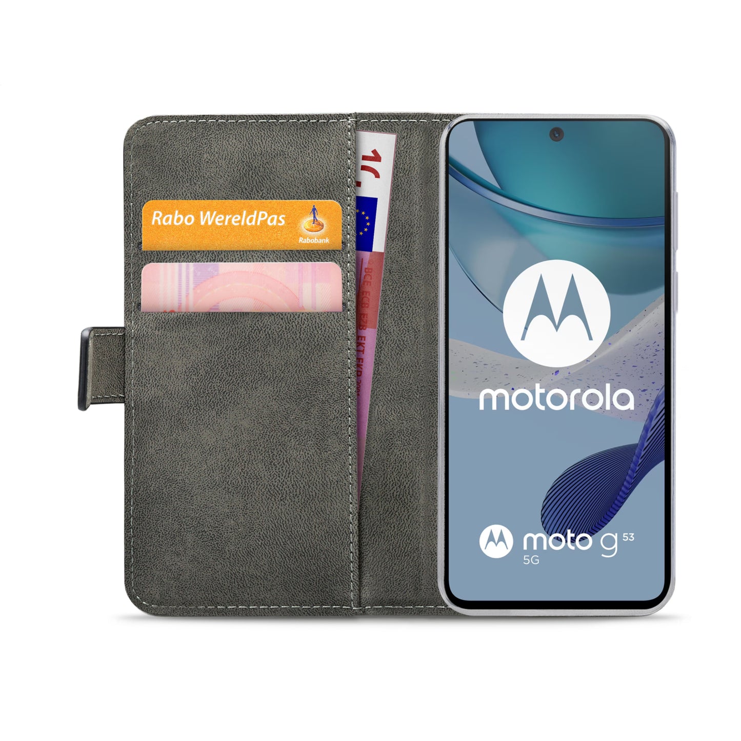 Mobilize Classic Gelly Wallet Book Case Motorola Moto G53 5G Black