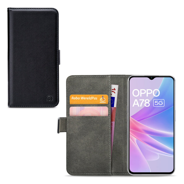 Mobilize Classic Gelly Wallet Book Case OPPO A78 5G Schwarz