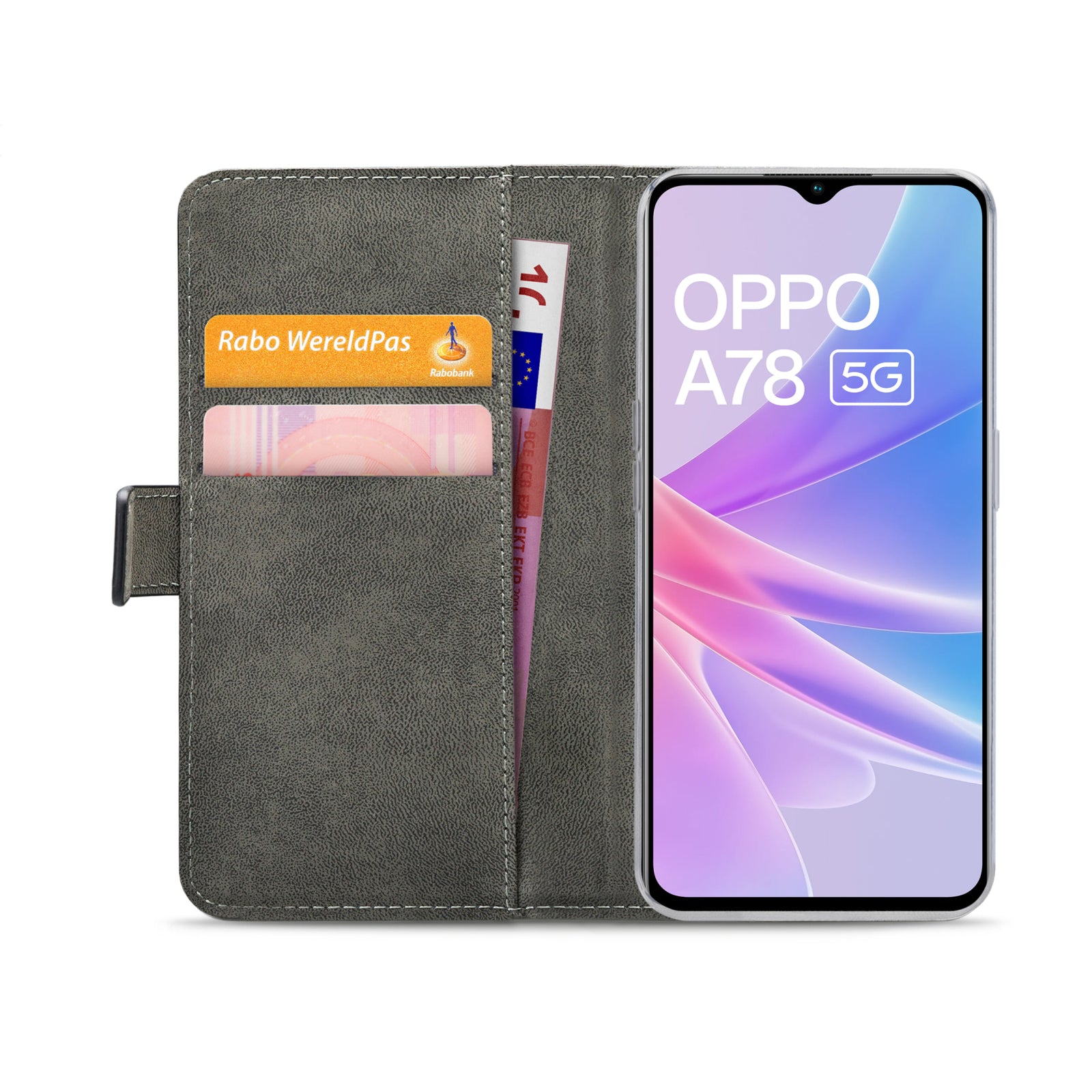 Mobilize Classic Gelly Wallet Book Case OPPO A78 5G Black