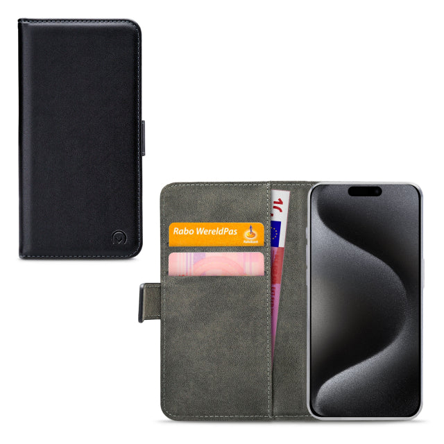 Mobilize Classic Gelly Wallet Book Case Apple iPhone 15 Pro Schwarz