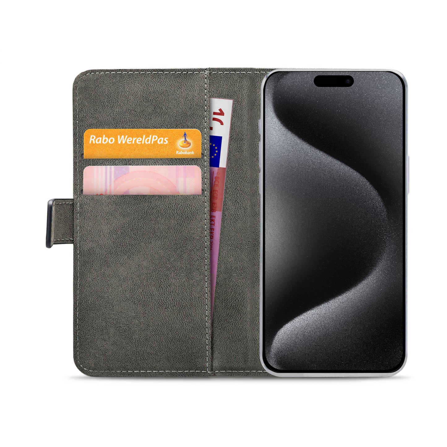 Mobilize Classic Gelly Wallet Book Case Apple iPhone 15 Pro Max Black