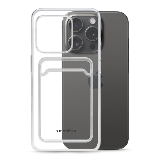 Mobilize Gelly Card Case Apple iPhone 15 Pro Clear