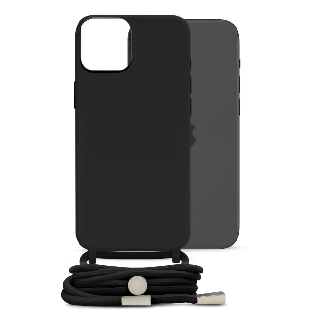 Mobilize Lanyard Gelly Case für Apple iPhone 15 Plus Schwarz