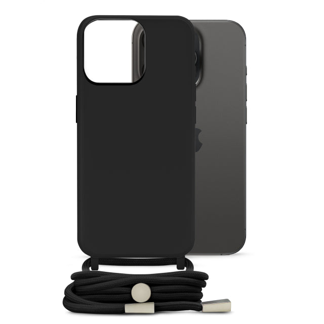 Mobilize Lanyard Gelly Case für Apple iPhone 15 Pro Schwarz