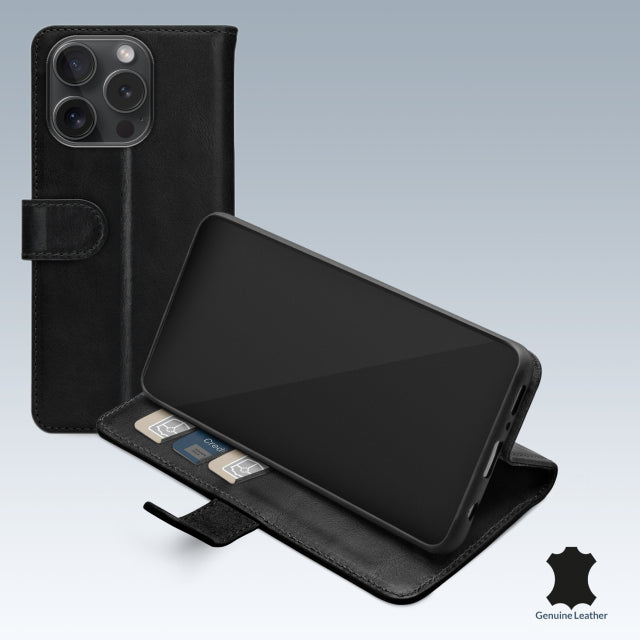 Mobilize Lederhülle Apple iPhone 15 Pro Schwarz