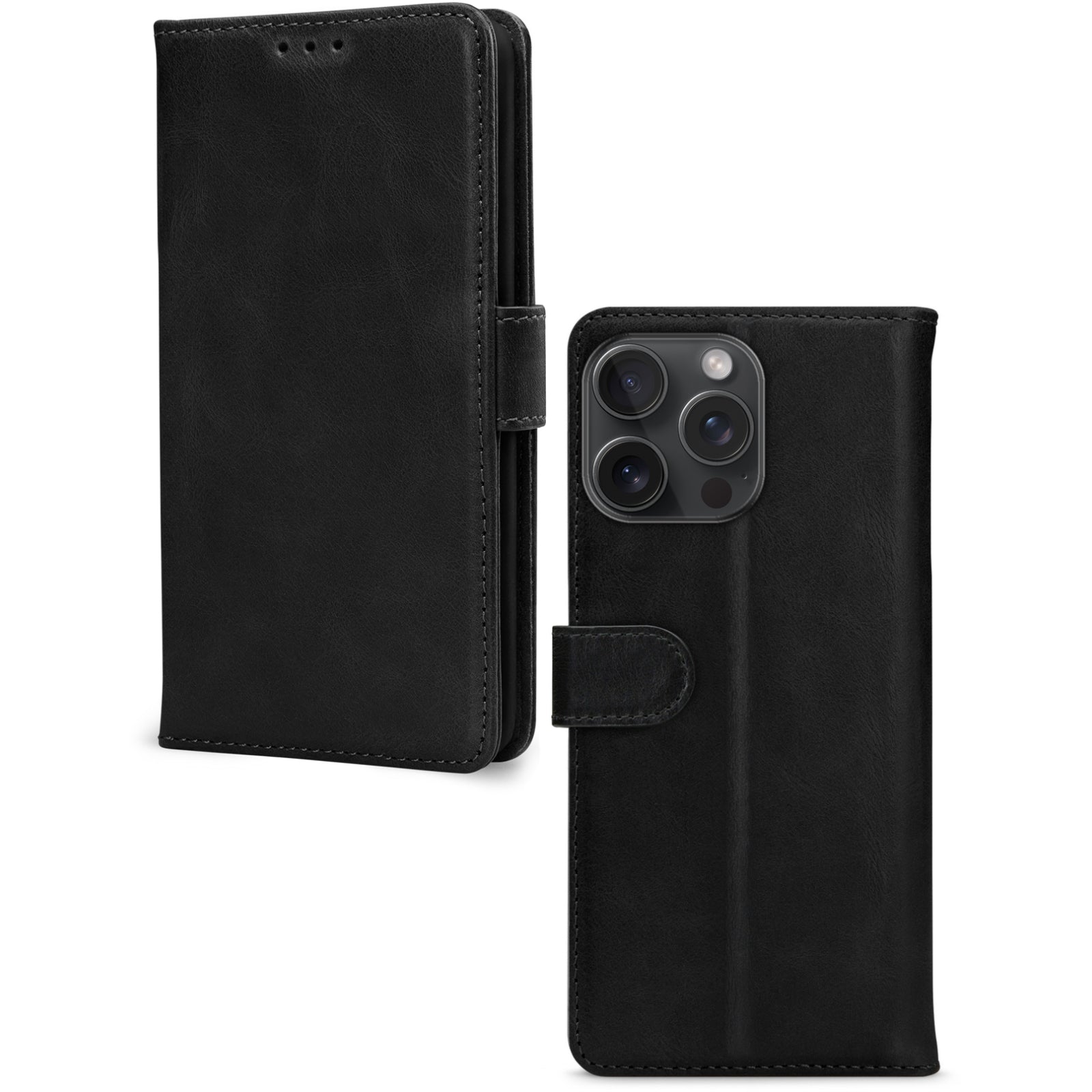 Mobilize Leather Wallet Apple iPhone 15 Pro Max Black