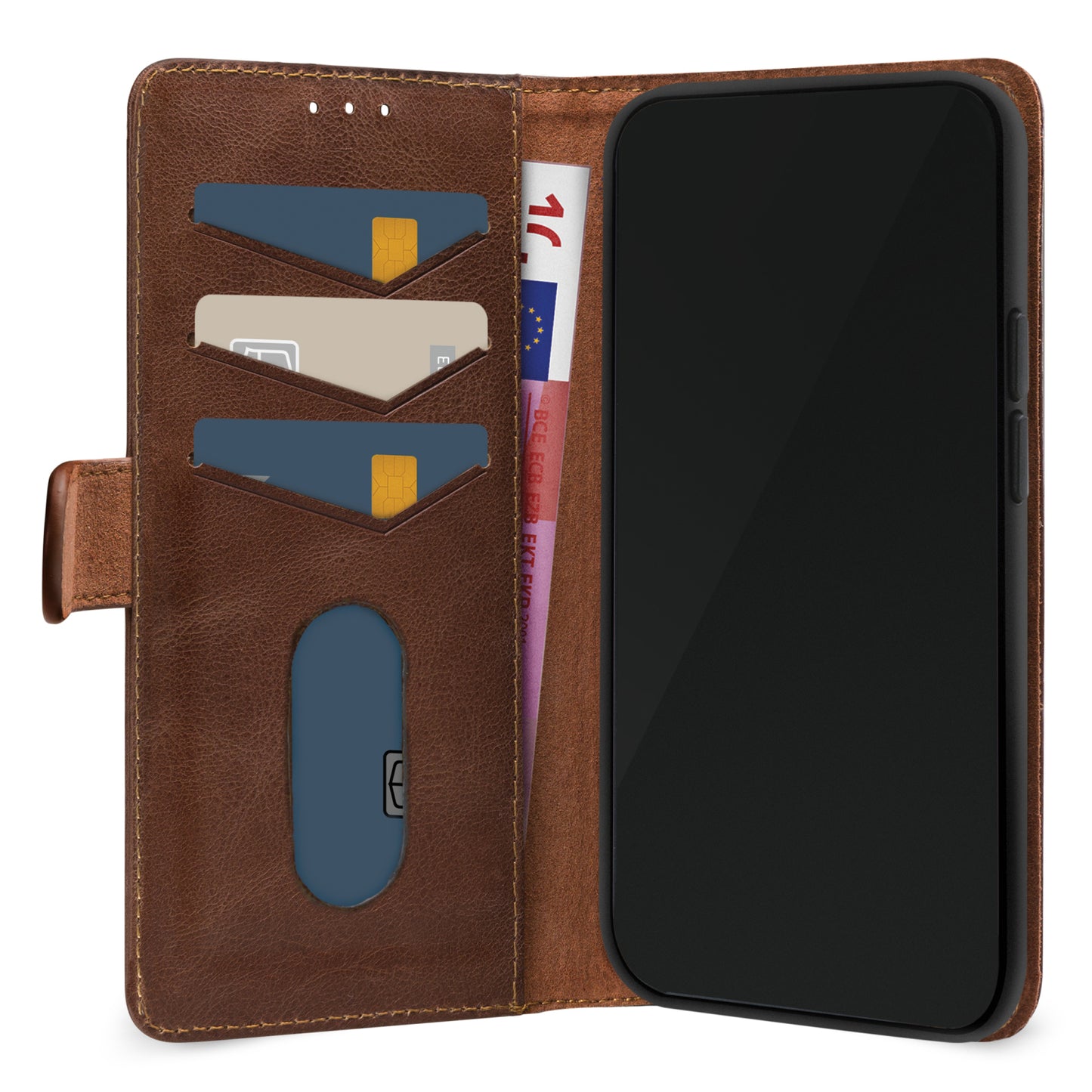 Mobilize Leather Wallet Apple iPhone 13/14/15 Brown