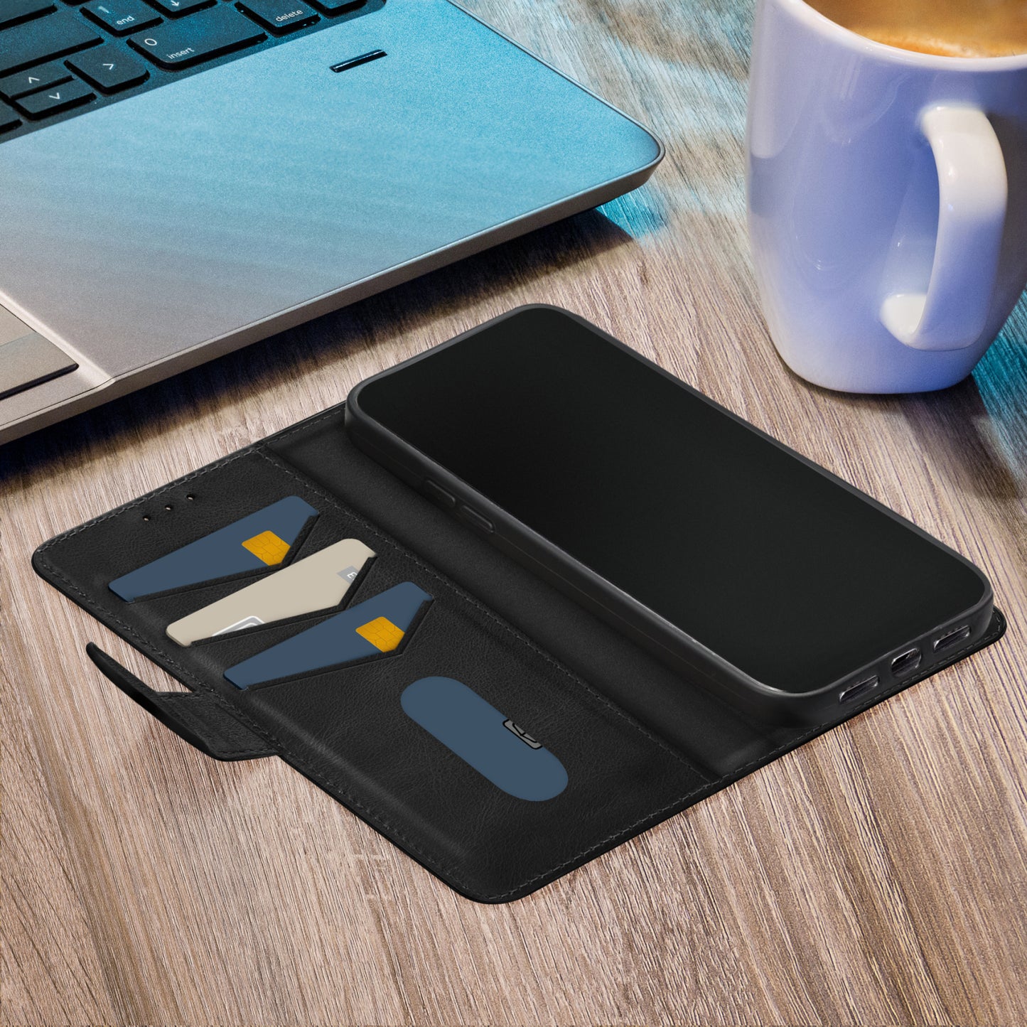 Mobilize Premium Gelly Wallet Book Case Apple iPhone 13/14/15 Black