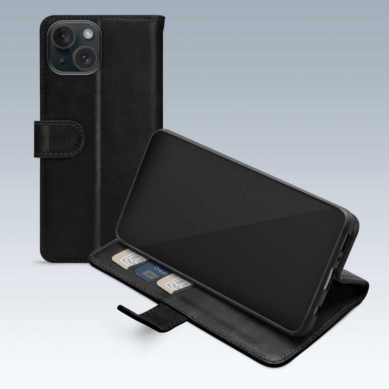 Mobilize Premium Gelly Wallet Book Case Apple iPhone 15 Plus Black