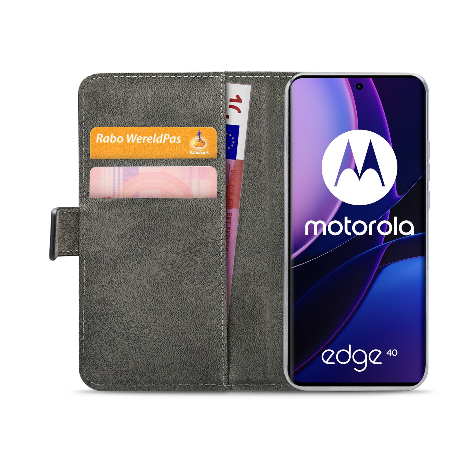 Mobilize Classic Gelly Wallet Book Case Motorola Edge 40 Black