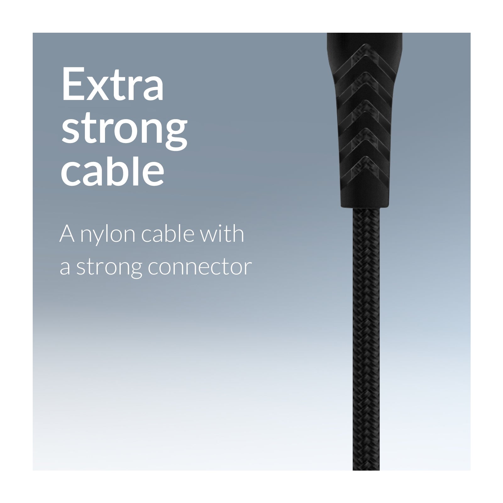 Mobilize Strong Nylon Cable USB-C to USB-C 20cm. 100W Black