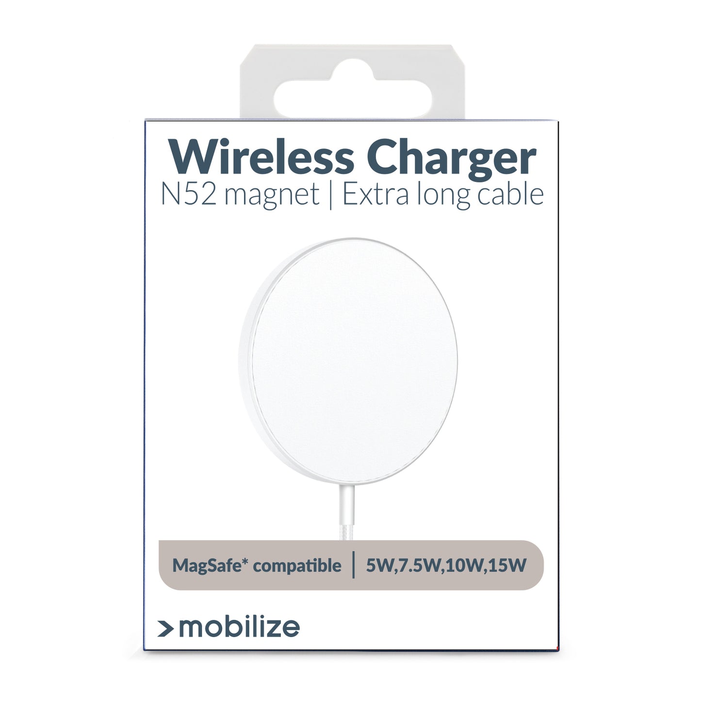 Mobilize Strong Magnetic Wireless Charger Magsafe Compatible 15W White - Acrylic