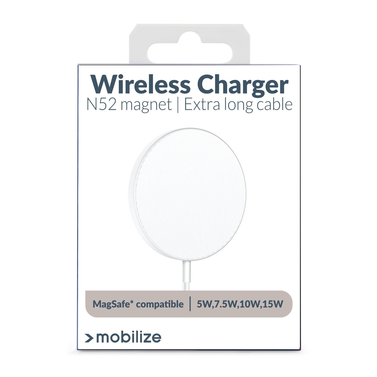Mobilize Strong Magnetic Wireless Charger Magsafe Compatible 15W White - Acrylic