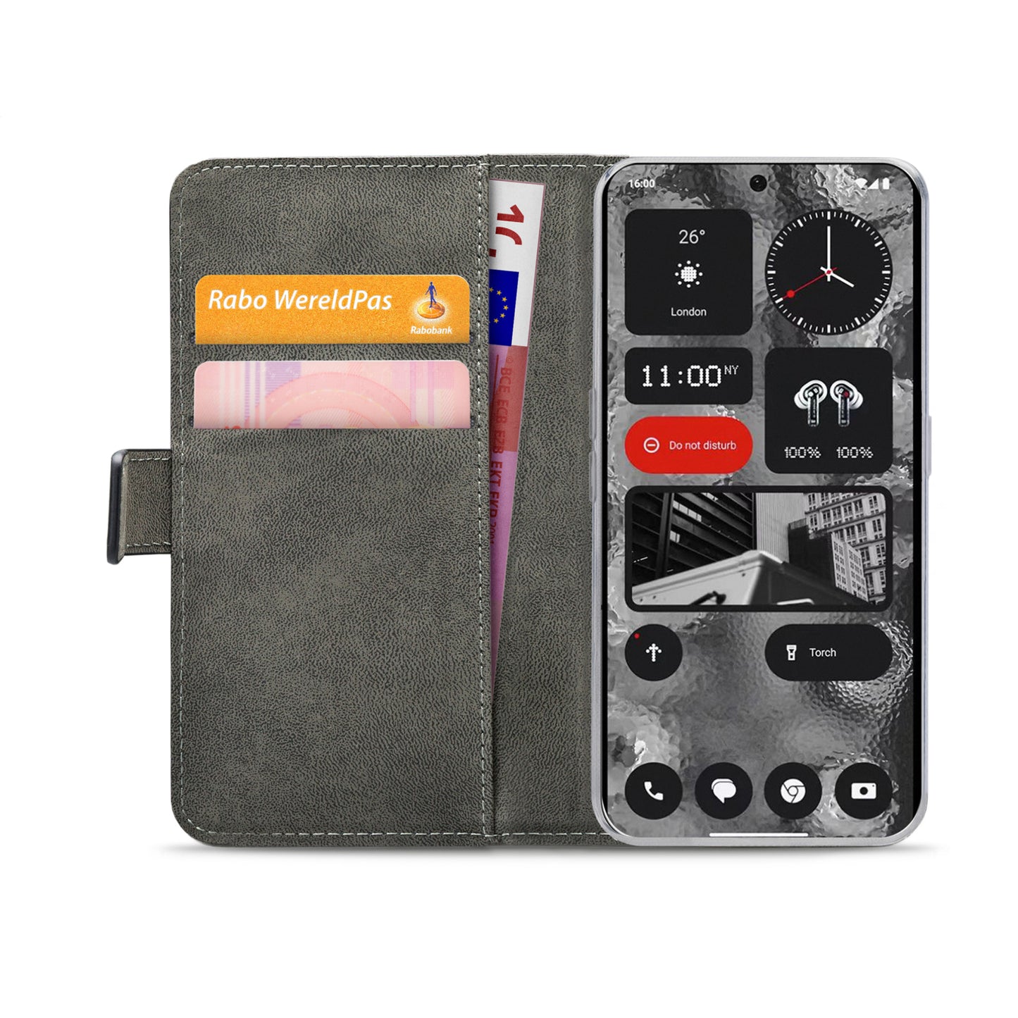 Mobilize Classic Gelly Wallet Book Case Nothing Phone (2) Black