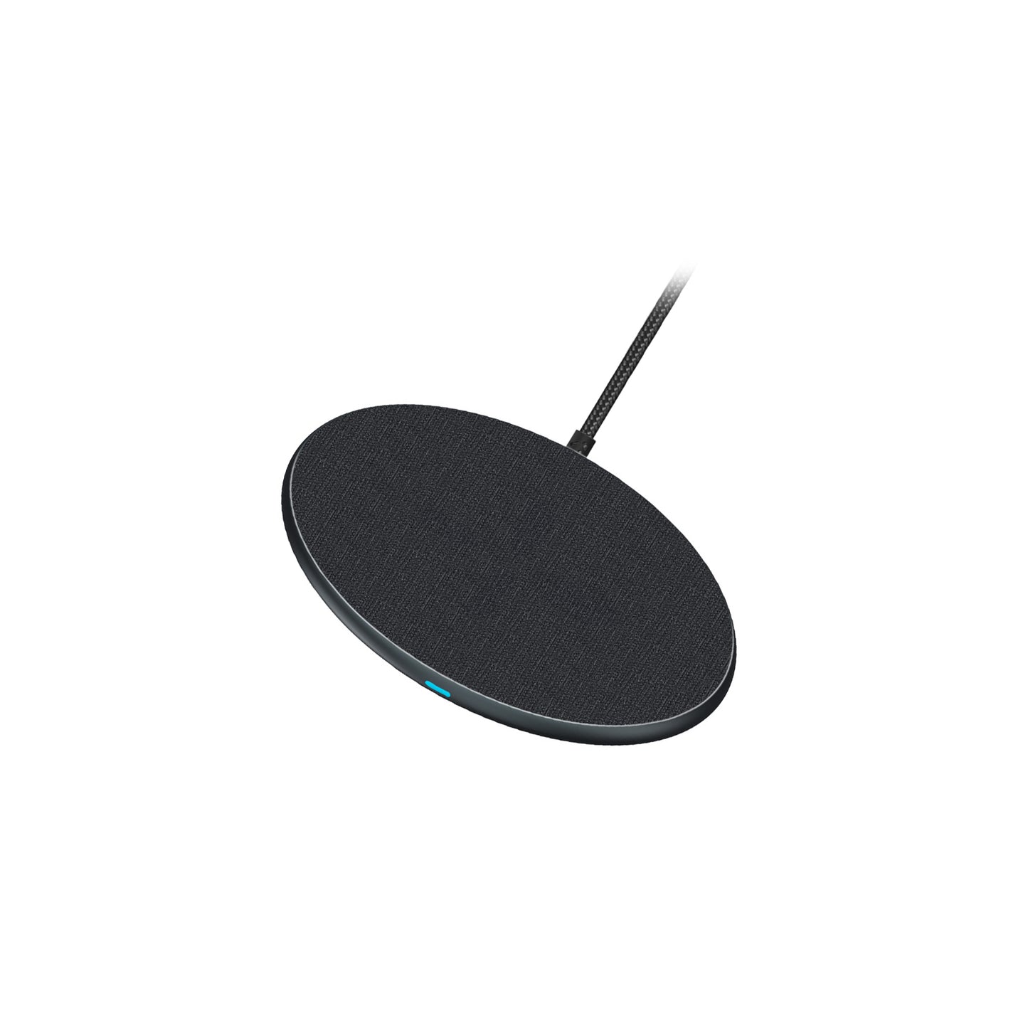 Mobilize Wireless Fast Charger Flat 5W/7.5W/10W/15W PU Leather Grey