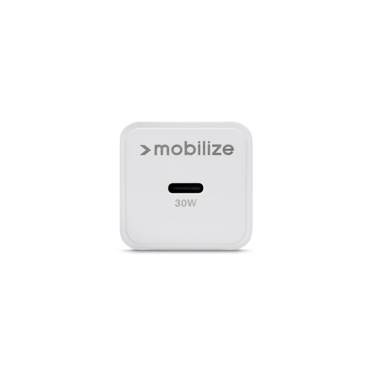 Mobilize Wall Charger USB-C GaN 30W with PD/PPS + USB-C Nylon Cable 1.2m White