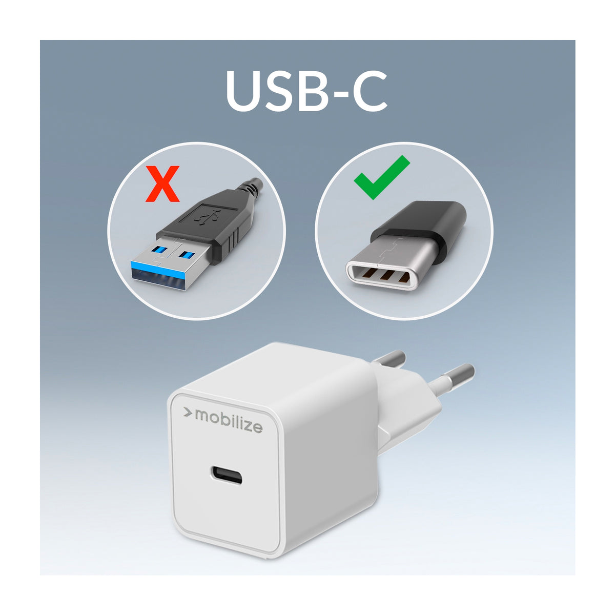 Mobilize Wall Charger USB-C GaN 30W with PD/PPS White