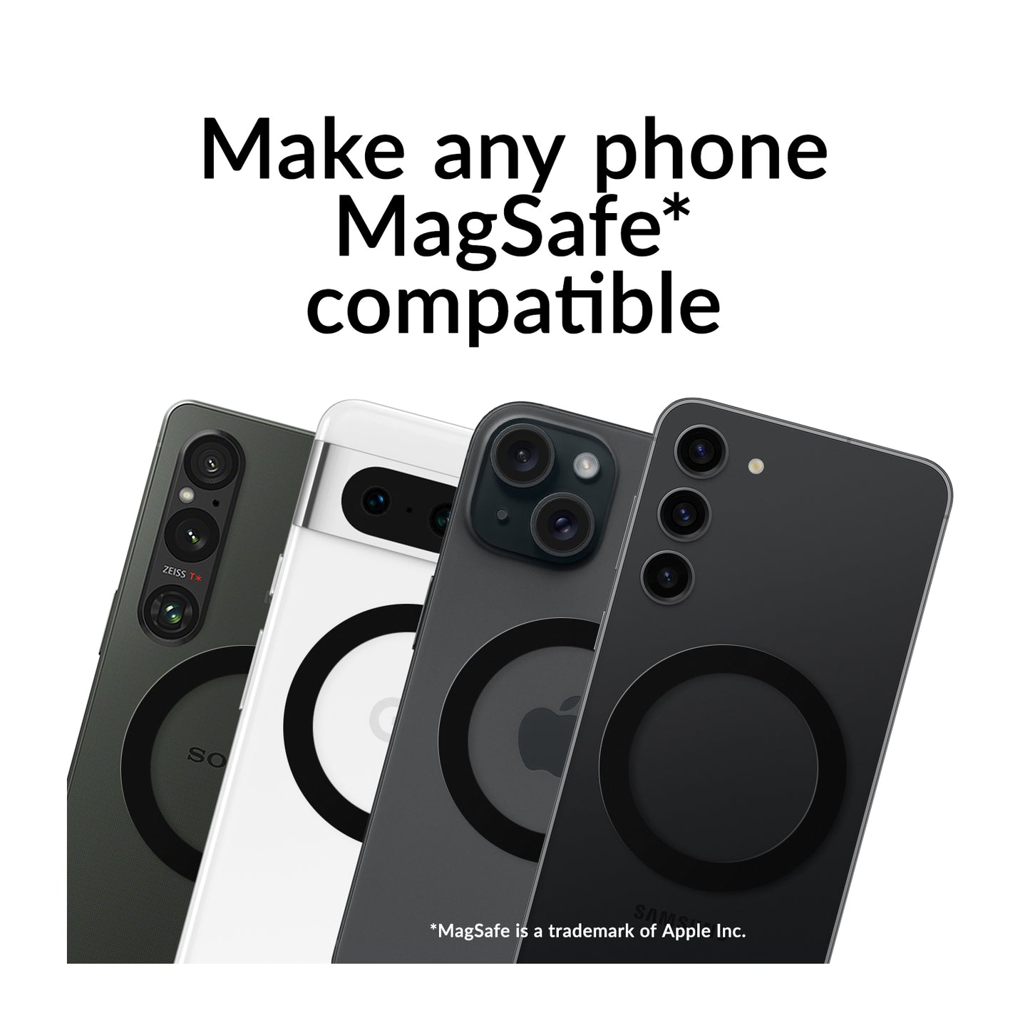 Mobilize Magsafe Compatible Metal Ring Black (2-Pack)