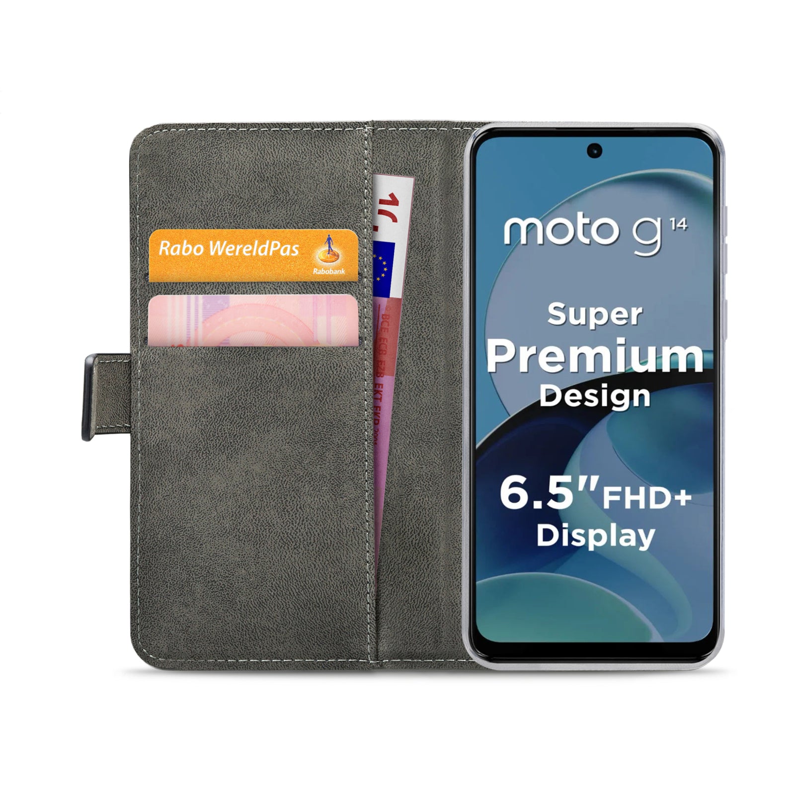 Mobilize Classic Gelly Wallet Book Case Motorola Moto G14 Black