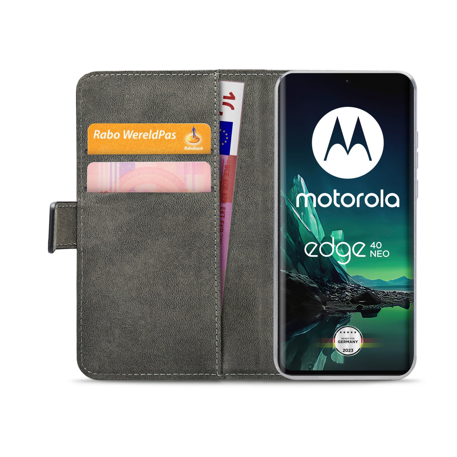 Mobilize Classic Gelly Wallet Book Case Motorola Edge 40 Neo Black