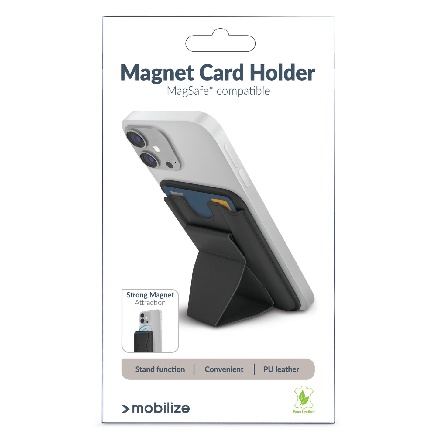 Mobilize Magsafe Compatible Magnet Card Holder Black