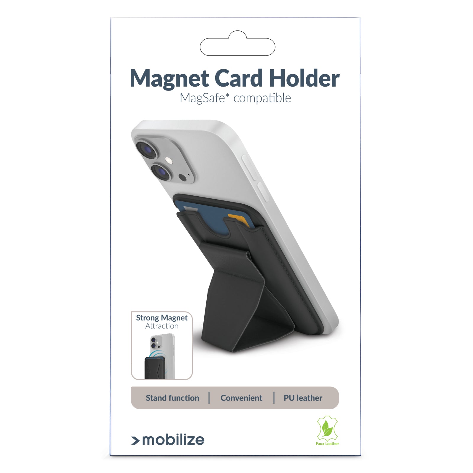 Mobilize Magsafe Compatible Magnet Card Holder Black
