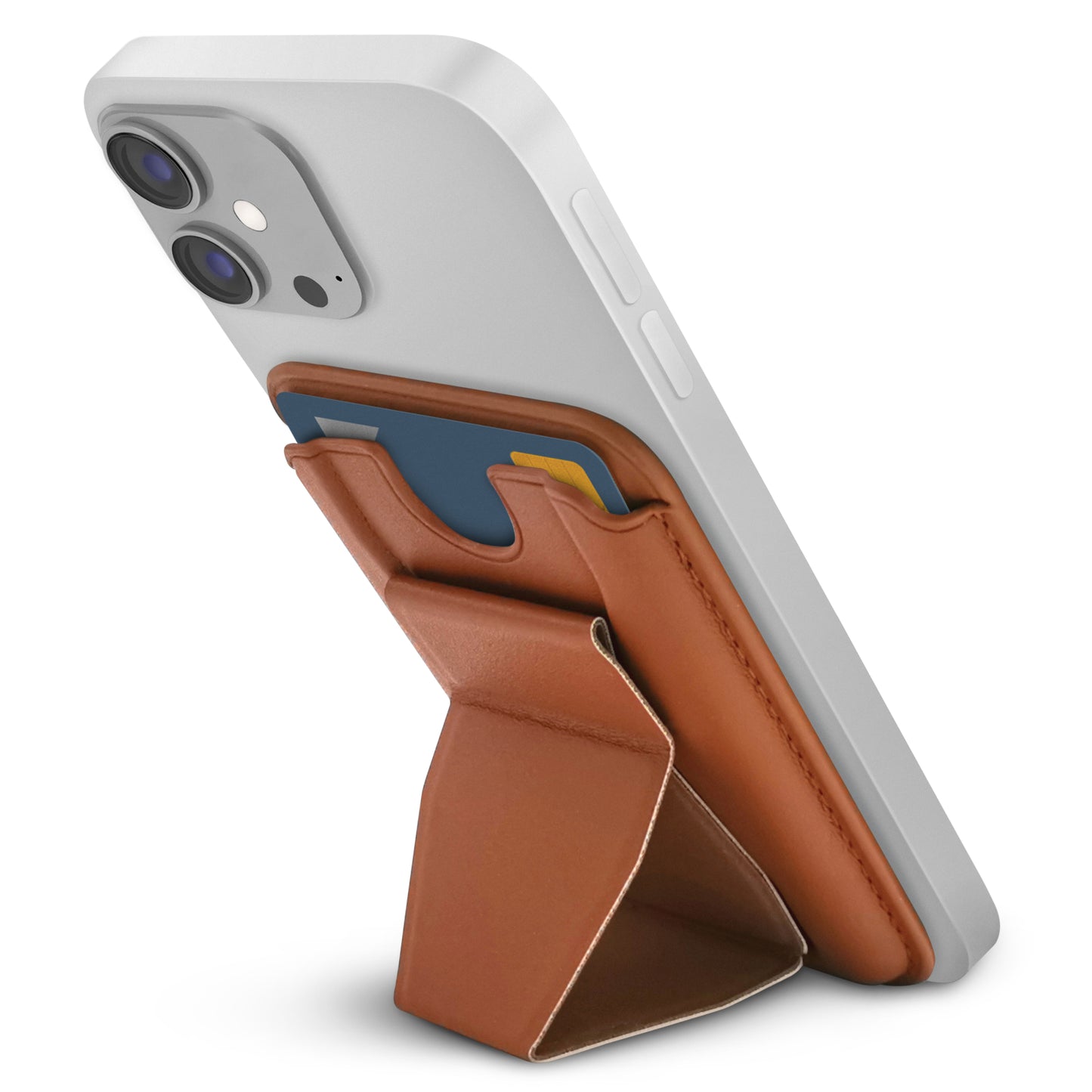 Mobilize Magsafe Compatible Magnet Card Holder Brown