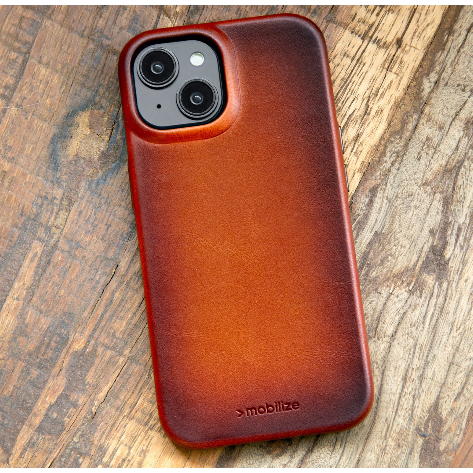 Mobilize Magsafe Compatible Premium Leather Case Apple iPhone 15 Pro Max Burned Cognac