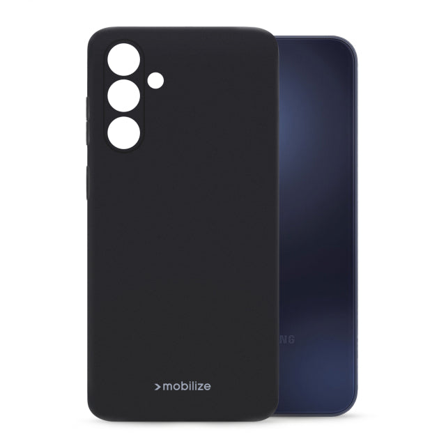 Mobilize Rubber Gelly Hülle Samsung Galaxy A15 4G/5G Matt Schwarz