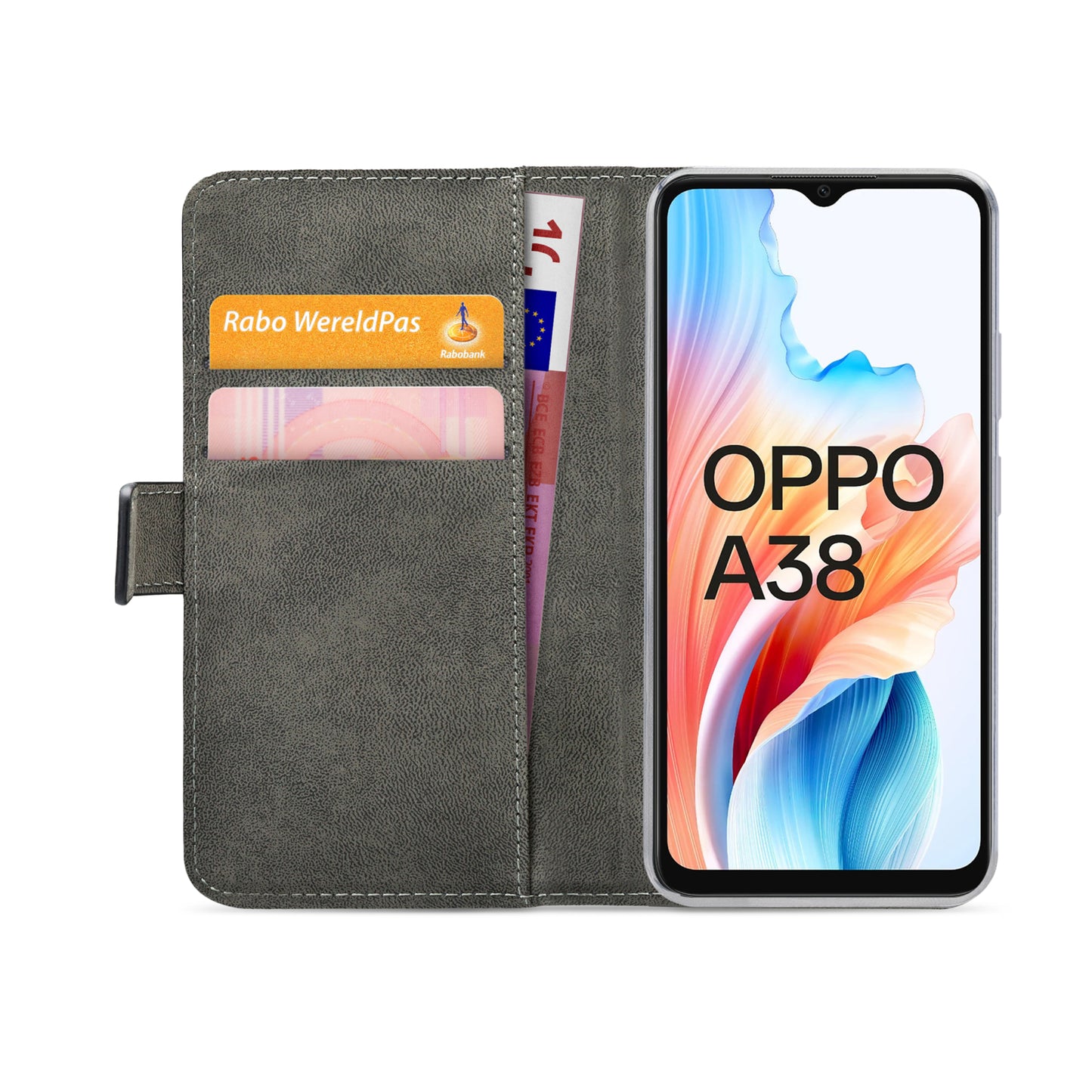 Mobilize Classic Gelly Wallet Book Case OPPO A18/A38 Black