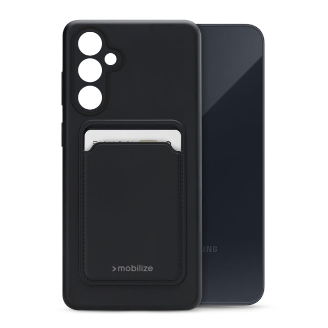 Mobilize Rubber Gelly Card Case Samsung Galaxy A35 5G Mattschwarz
