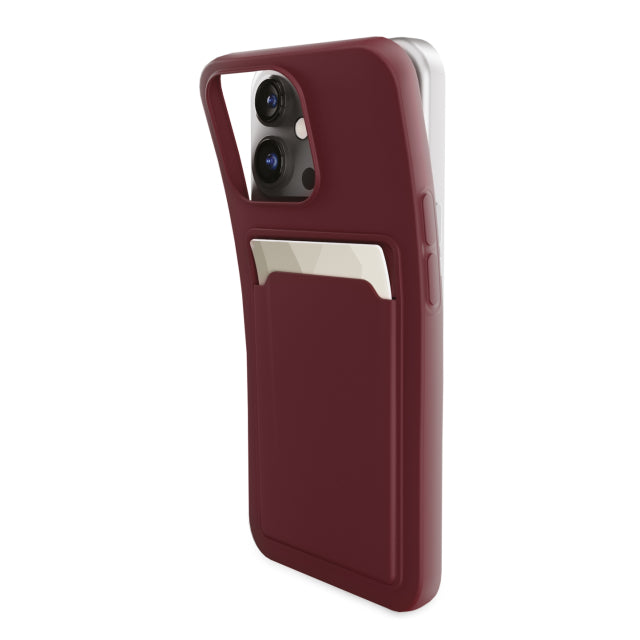 Mobilize Rubber Gelly Card Case Samsung Galaxy A35 5G Bordeaux Mat